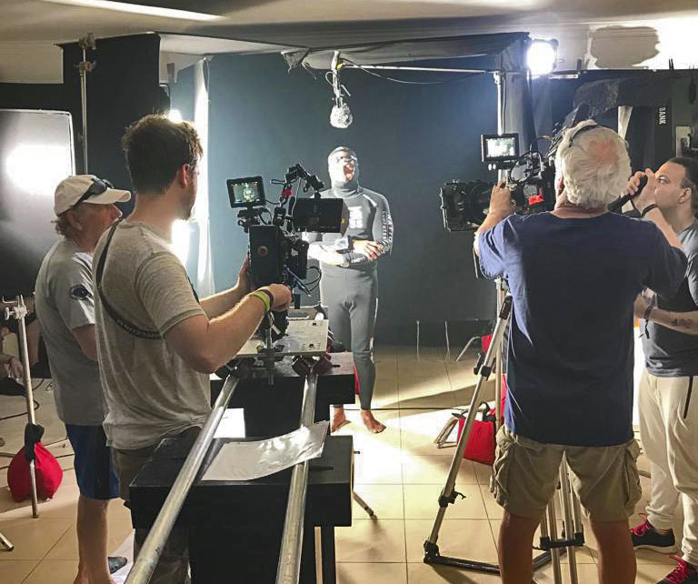 Le riprese in studio per il docufilm 
