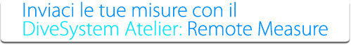 Inizia ad usare il DiveSystem Atelier: Remote Measure