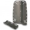 Aluminum backplate and single tank adaptor