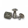 Extra flat stainless steel screw M6 (1screw + 1nut)