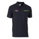 Polo shirt with embroidery patch