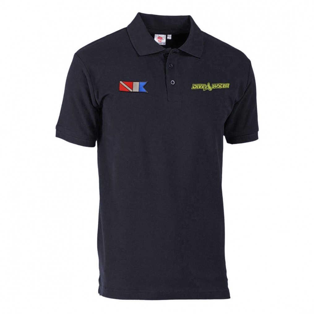 Polo shirt with embroidery patch