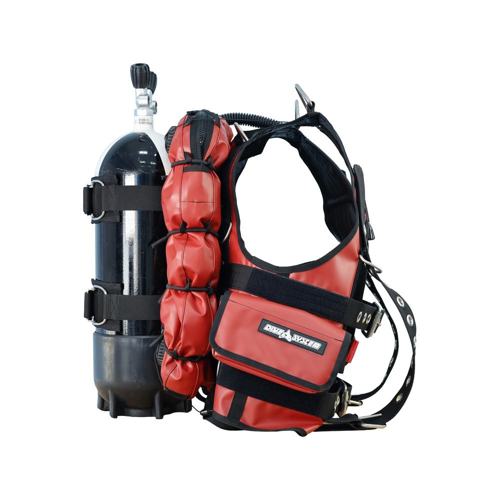 Imbraco OTS Concordia con sacco aria posteriore in configurazione mono bombola