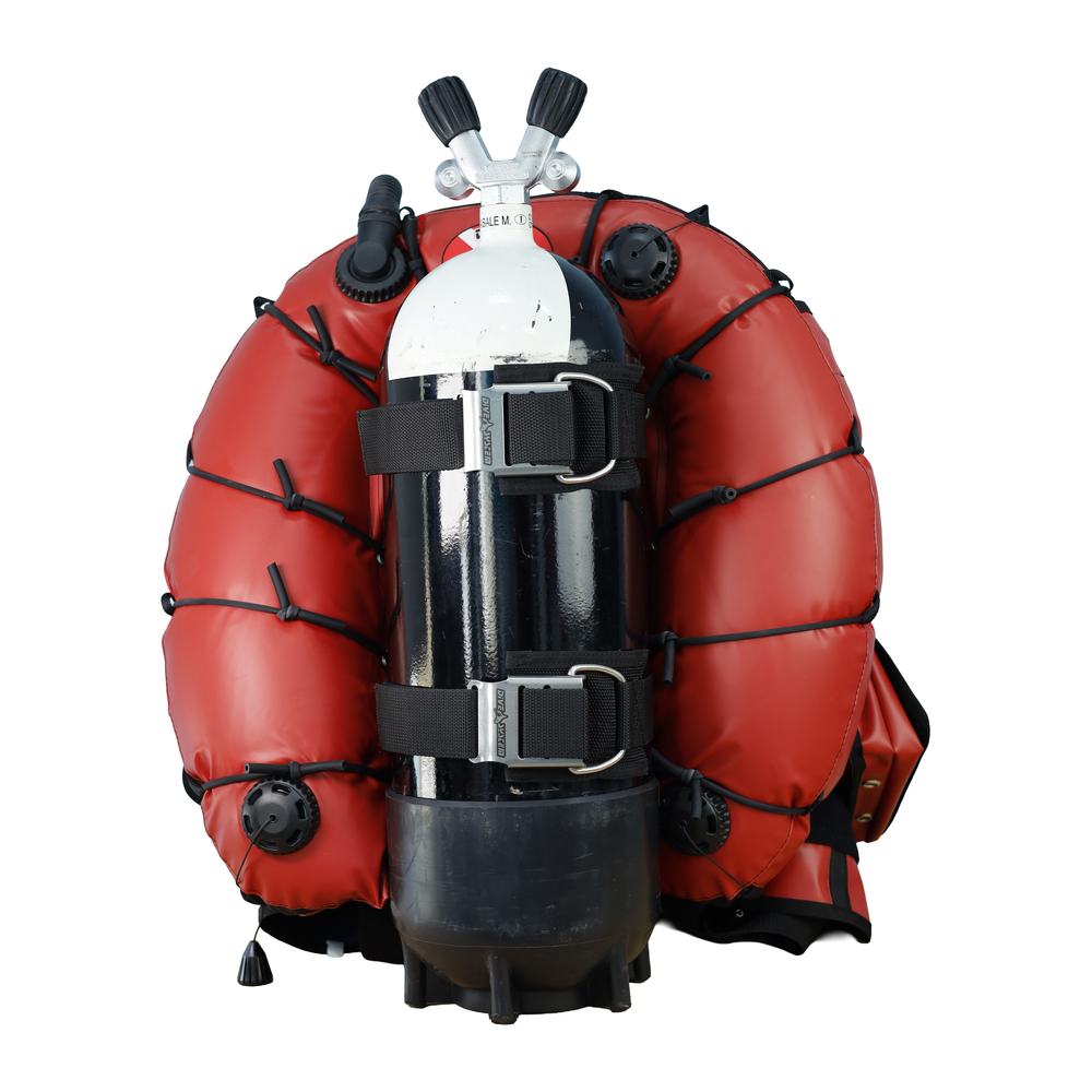Imbraco OTS Concordia con sacco aria posteriore in configurazione mono bombola