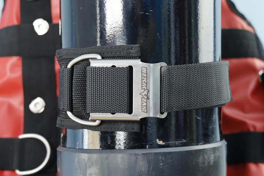 Cinghia bombola con fibbia in acciaio inox
