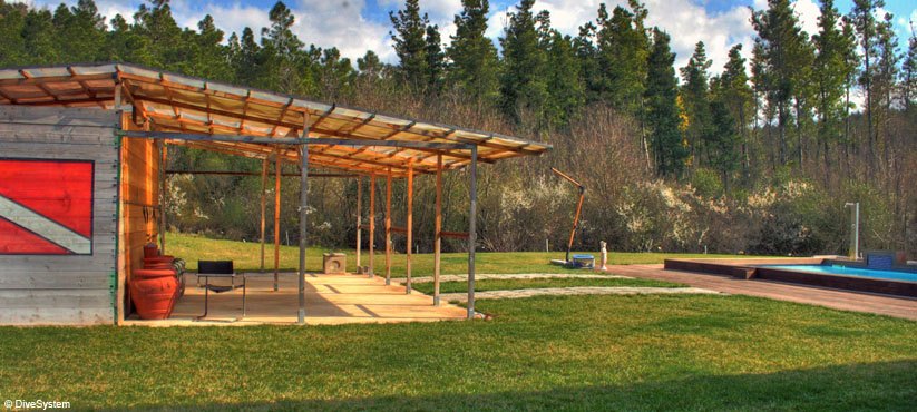 The outdoor areas of the facility
