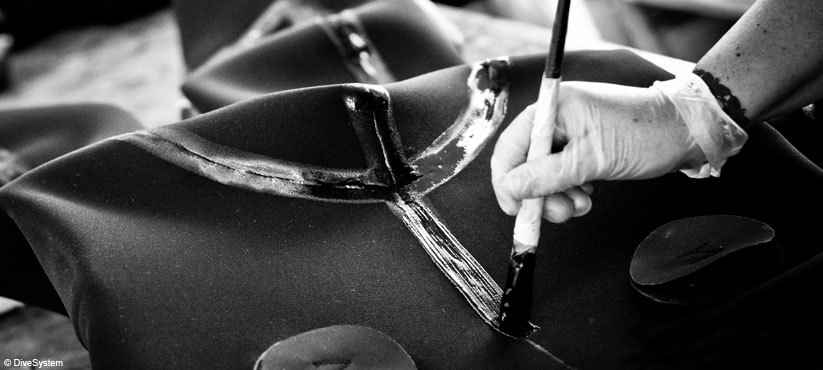 Seams glued by hand