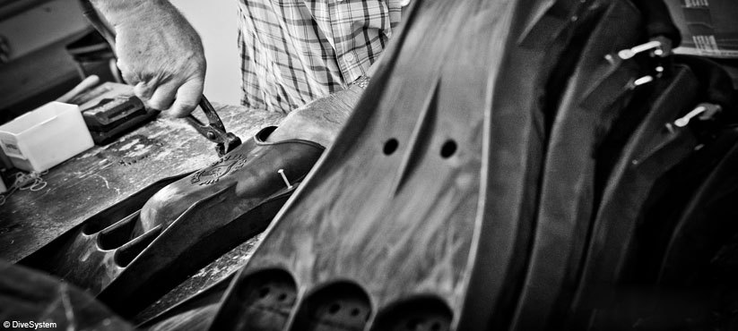 Rubber fins just removed from the mould