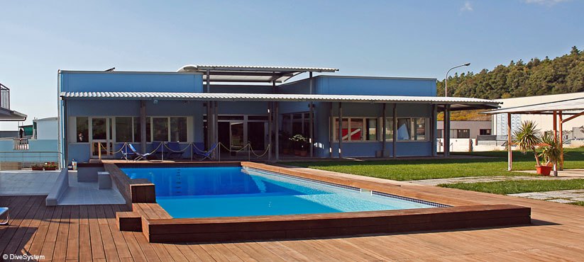 The DiveSystem facility with the outdoor pool