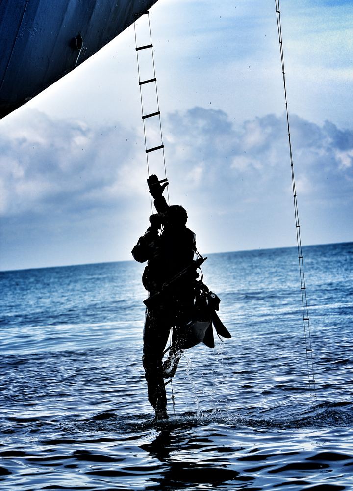 Climbing a ladder