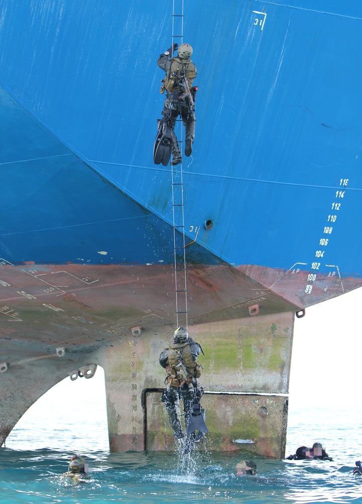 Boarding from the sea