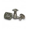 Extra flat stainless steel screw M6 (screw + nut)
