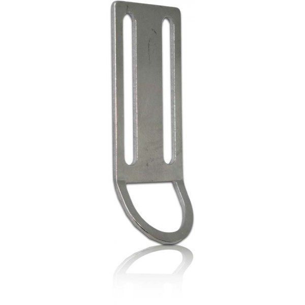 Fermabiombo con luce a D in acciaio inox per nastri da 50mm