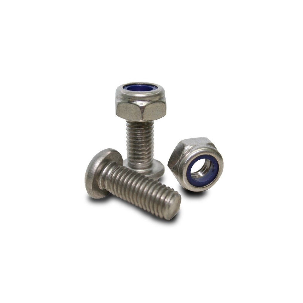 Bullone inox con dado autobloccante (coppia)