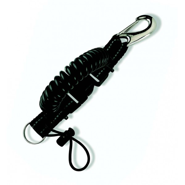 Stainless steel hook shaped snap link 70 mm polyurethane spiral