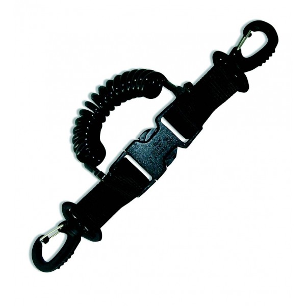 Double plastic snap link polyurethane spiral with stainless steel lock