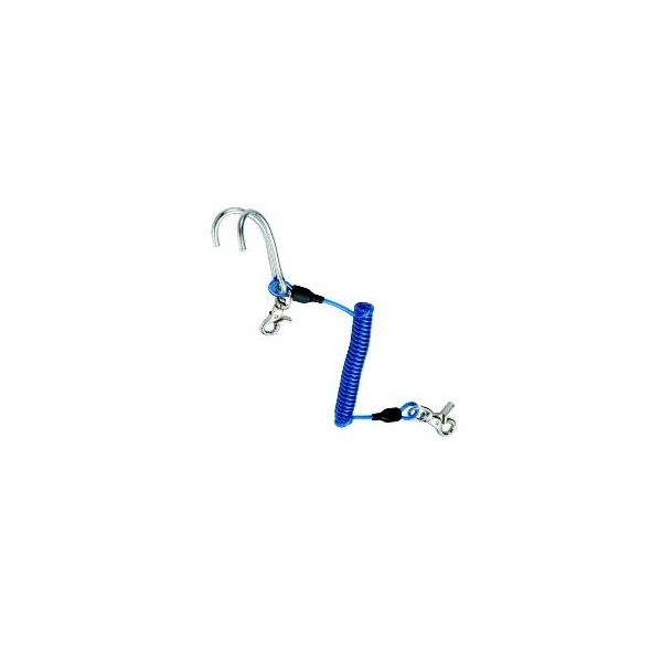 Grapple with steel spiral Blue