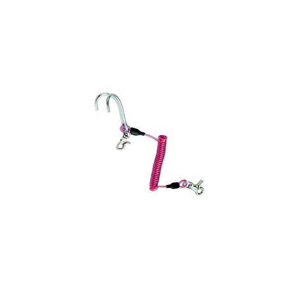 Grapple with steel spiral Red