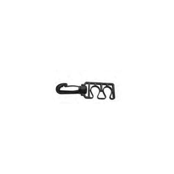 Dual air black, plastic hose holder