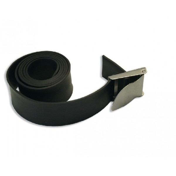 Rubber weight belt with stainless steel buckle