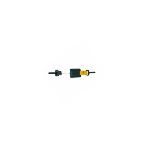 Double plastic snap link retractor, textile cable